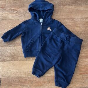 Ralph Lauren Navy Polo Bear Hoodie & Joggers Set